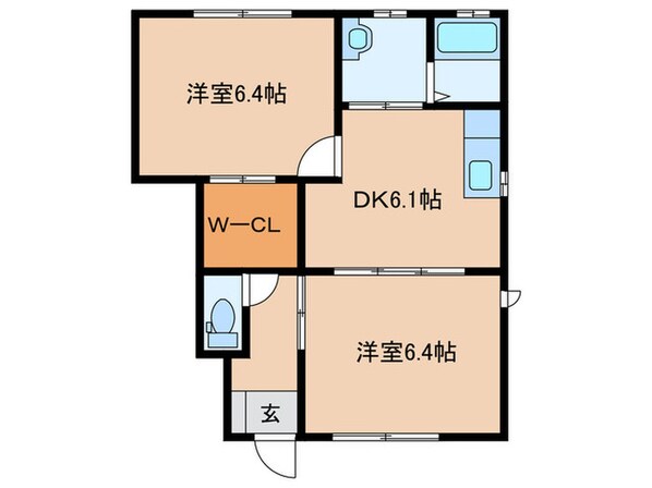 エスポアール愛　B棟の物件間取画像